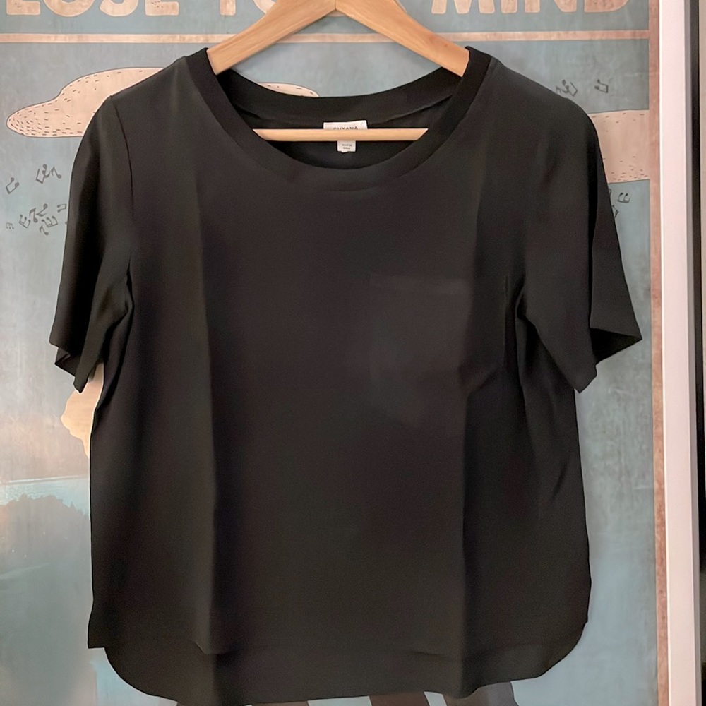 Washable Silk Pocket tee - Picture 2 of 7
